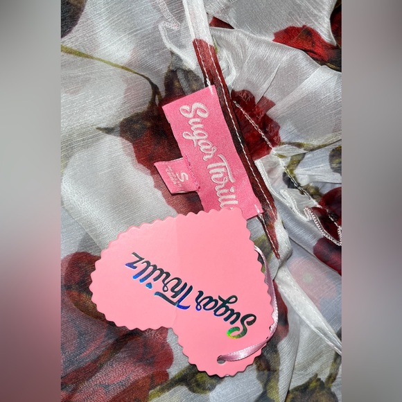 SUGAR THRILLZ Rose Chiffon Dress - Picture 6 of 7